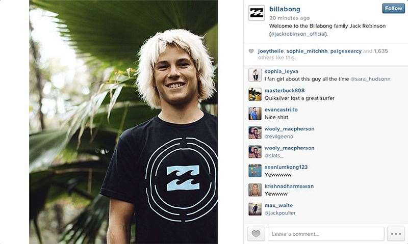 If you’re au fait with social media then it’s not hard to follow your favourite surfers. It also makes for a very transparent look at the industry from time to time as stickers are swapped, surfers dropped and beefs play out online. Last year Quiksilver went on the the cull. On the eve of the Gold Coast Quiksilver Pro many team riders got “the call” and were left ripping off stickers and wondering why? Quiksilver Women’s was axed, as was many subsidiary brands from their stable. All this on the eve of a hosted contest seemed implausible. By the time the blood had trickled down the drain the show went on and boy was it fun! Kelly Slater, Quiksilver ambassador for life wins the Pro against Coolangatta golden boy, Joel Parkinson. Things went back to normal, for a time. The share price went up, and up, peaking at $9.16 in November 2013. It has since dropped, currently sitting at $6.90. If it happens on instagram then it must be real. Jack Robinson re-applies stickers and signs with Billabong. During the share price decline, it may or may not be coincidental to mention that more team riders have fell by the wayside. Byron Bay’s Garret Parkes dropped. Waterman Mark Healey, gone. And today we have learnt that child star Jack Robinson has left their ranks. When we noticed Jack winning the North Shore Pro Junior on a clean white board we were surprised. Attempts to contact a Quiksilver representative proved unsuccessful but low and behold while swiping through our instagram feed there’s Jackie boy in a Billabong t-shirt. It has been a very hard time for all brands, particularly trying to stay relevant and hang on to a cache of cool. But how do some surfers become irrelevant overnight? We hope to keep seeing Laurie Towner whipping into beasts like this at Chopes. Photo ASP/Robertson No brand wants to announce bad news. And often this ‘news’ is quietly leaked and privately swallowed. Tracks can confirm Billabong recently departed with Dean Bowen, Wade Goodall and Laurie Towner from their stable.Three incredible surfers all under 30 years of age. With livelihoods on the line things can get a bit testy. In an instagram post that was quickly removed Otis Carey, formally of Insight, left a parting shot to his former sponsor. “Thanks @insight51. You guys sure do know how to treat people properly.” The image of a Centrelink application drove the message home. Understandably you’d be pissed too when you’re still young, still ripping and have helped shape a brand’s identity that has suddenly shown you the door. So what is the use by date of pro surfers? What are the tenets to staying current and does it all boil down to marketability? New Zealand journeyman Ricardo Christie competing at Sunset during the Vans Triple Crown last year. Photo ASP/Robertson As team rosters shrink there are a growing number of surfers that would feel the clock is ticking on their professional surfing careers. A few bad results, injuries or lack coverage is going to affect your staying power. But are we simply entering an era of the self-funded surfer? Silvana Lima is doing it. Twice runner up on the Women's World Tour she has started a campaign called ‘Silvana Free’ aimed at gaining financial support outside the surf industry. “Silvana Free is a wake up call: surf is about nature. Beaches are not catwalks and athletes are not fashion models,” she says on her website. Raoni Monteiro part of the Brazilian storm that blazed through the 2013 Rip Curl Pro Bells Beach. Photo ASP/Robertson New Zealand’s Ricardo Christie created a kickstarter fundraiser for his WQS campaign after parting ways with sponsor last year. An integral part of NZ surfing he ticks all the boxes with big airs, big turns and all round style. Still he remains sticker-less. Last year in an interview with Surfer Magazine Brazil’s Raoni Monteiro said he could no longer afford to compete full-time on the World Tour. “I haven’t had a sponsor for three years now and I’ve basically run out of money and have to pick and choose what events I can afford to travel to. I can’t tell you how unbelievably frustrating that is.” The hopes are pinned on an ASP/ZoSea World Tour. Big promises have been made about generating more funding for professional surfing. Let’s just hope it trickles down to former pro surfers or those on the outside looking in.