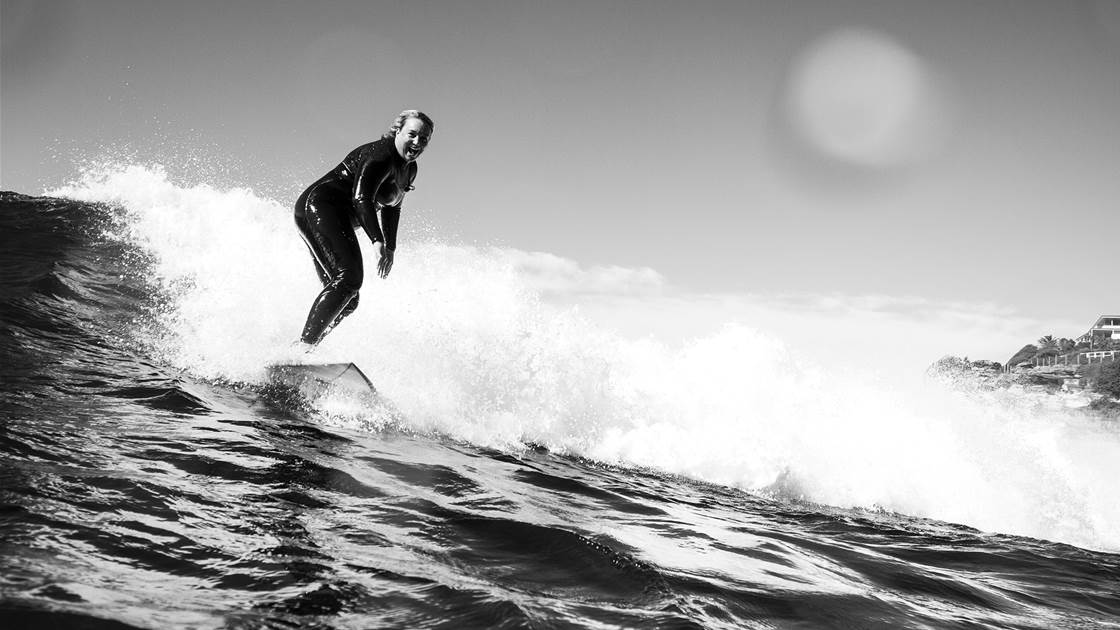 Jessi Miley-Dyer riding high at home in Bronte. Photo: Bill Morris